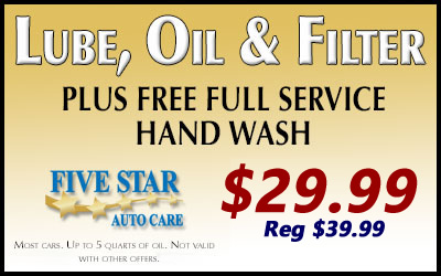Free Hand Car Wash with Oil Change